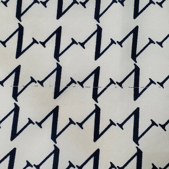 Blue White Scarf Letter N Polyester Square Morsley New York 26" Square Vintage - Picture 10 of 10